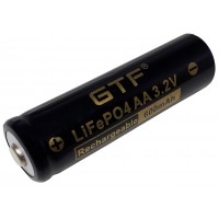 Аккумулятор GTF LiFePo4 AA (600мАч)