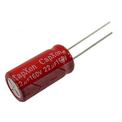 Конденсатор низкоимпедансный    22мкФ - 160В (105°C) <10x20> CapXon KF