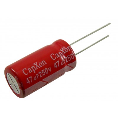 Конденсатор низкоимпедансный    47мкФ - 250В (105°C) <13x25> CapXon KF