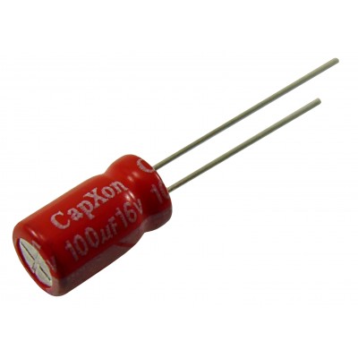 Конденсатор низкоимпедансный   100мкФ -  16В (105°C) <6,3x11> CapXon KF
