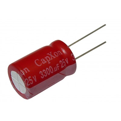 Конденсатор низкоимпедансный  3300мкФ - 25В (105°C) <16x25> CapXon KF