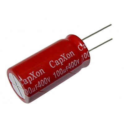 Конденсатор низкоимпедансный   100мкФ - 400В (105°C) <18х35,5> CapXon KF