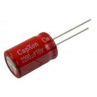 Конденсатор низкоимпедансный  2200мкФ - 16В (105°C) <13x25> CapXon KF