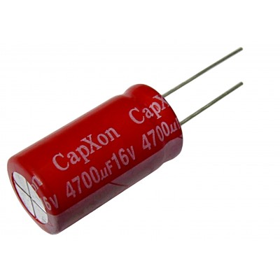 Конденсатор низкоимпедансный  4700мкФ - 16В (105°C) <16x31,5> CapXon KF