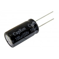 Конденсатор электролитический   100мкФ - 250В (105°C) <16x31> CapXon KM