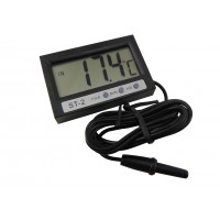 Термометр цифровой ST-2 (с выносным датчиком на 2 температуры, с часами)