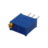 Резистор подстроечный 3296W      68 Ом (680)