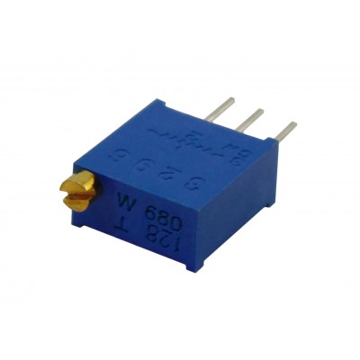 Резистор подстроечный 3296W      68 Ом (680)