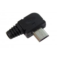 Штекер micro USB 5pin под кабель (угловой)
