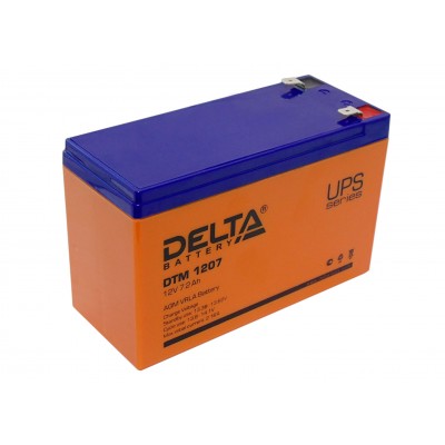 Аккумулятор свинцовый Delta DTM1207 (12В; 7,2Ач) UPS