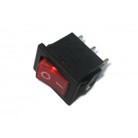 Выключатель 110 - KCD1 (красный, с подсветкой 12В)