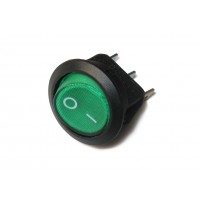 Выключатель 118 - KCD2 (зеленый, с подсветкой 12В)