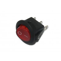 Выключатель 118 - KCD2 (красный, с подсветкой 12В)