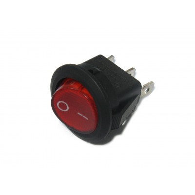 Выключатель 118 - KCD2 (красный, с подсветкой 12В)