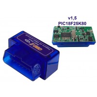 Адаптер диагностики автомобиля ELM327 Bluetooth (v1.5) OBDII PIC18F25K80