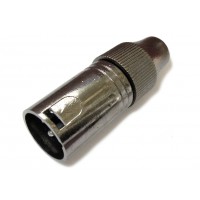 Штекер CANON кабельный 3pin, металл (серый металл)