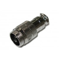 Штекер mini XLR кабельный 2pin (серый металл)