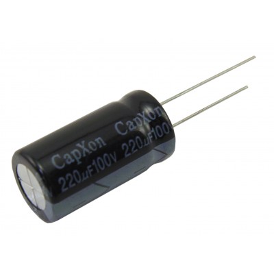 Конденсатор электролитический   220мкФ - 100В (105°C) <13x25> CapXon KM