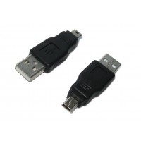 Переходник штекер USB-A - штекер mini USB 5P
