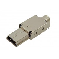 Штекер mini USB 5P-A под кабель (без корпуса)