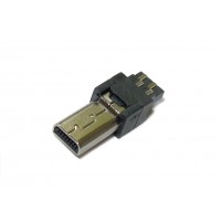 Штекер mini USB 8P-A под кабель (без корпуса)