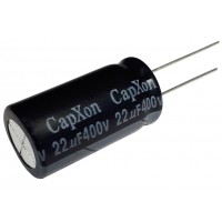 Конденсатор электролитический    22мкФ - 400В (105°C) <12x24> CapXon KM