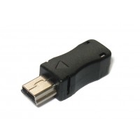 Штекер mini USB 5P-A под кабель (с корпусом USB-MINI-5M-COVER)