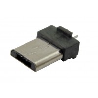 Штекер micro USB 5pin под кабель (без корпуса, удлиненный)